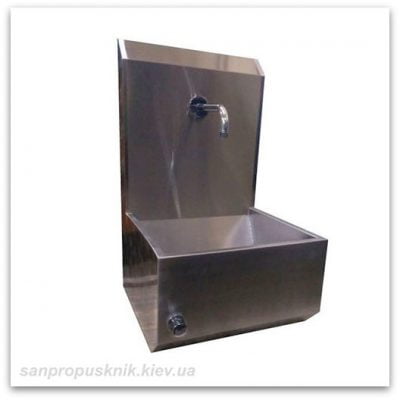 Умывальник с клапаном и санитарной панелью для производства