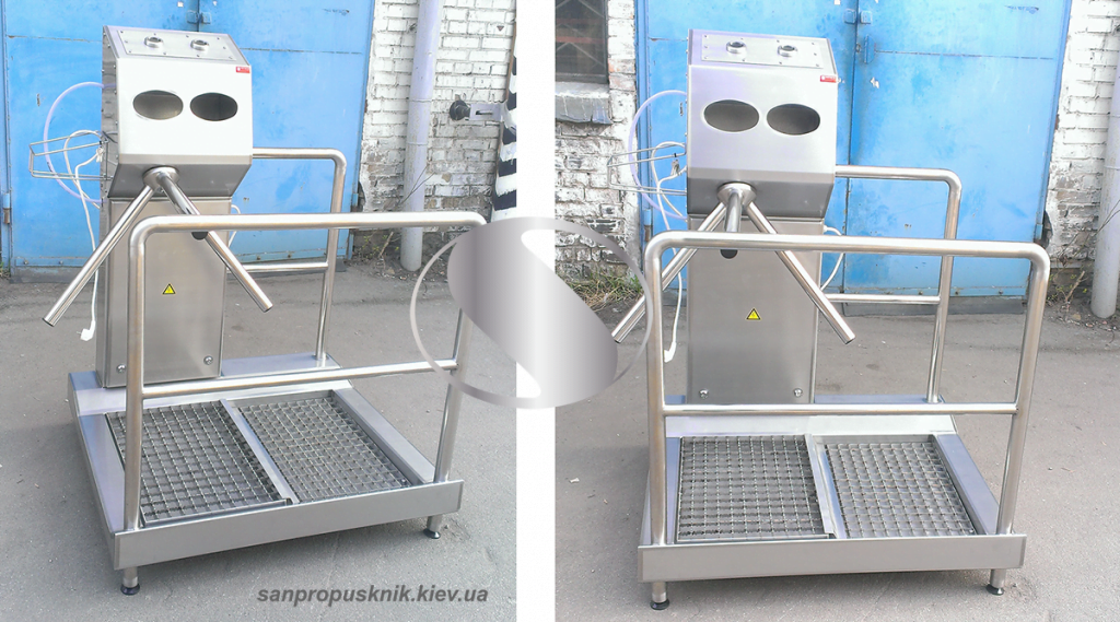 Санпропускник для рук и обуви с турникетом Санпропускник станция гигиены